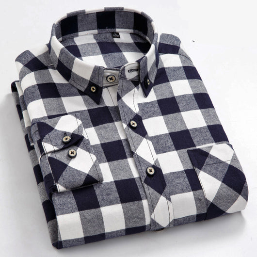 Camisa de Cuadros de Algodón Peinado para Hombre - Image 5