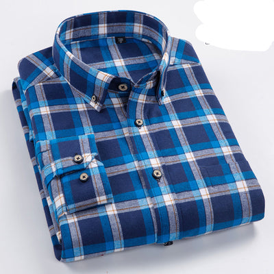 Camisa de Cuadros de Algodón Peinado para Hombre - Image 4