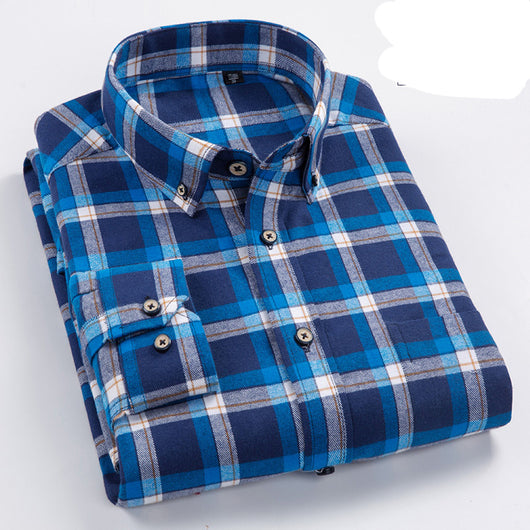 Camisa de Cuadros de Algodón Peinado para Hombre - Image 4