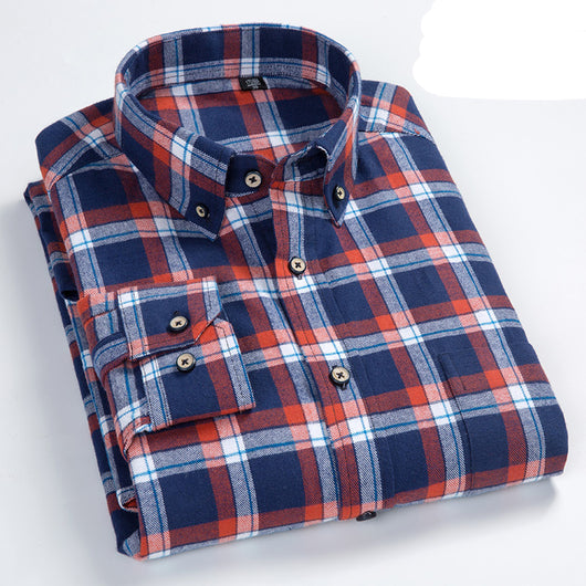 Camisa de Cuadros de Algodón Peinado para Hombre - Image 3