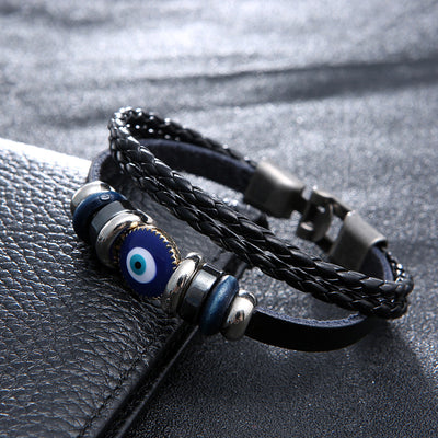 Pulsera Ojo Turco Azul con Cuentas Vintage - Image 4