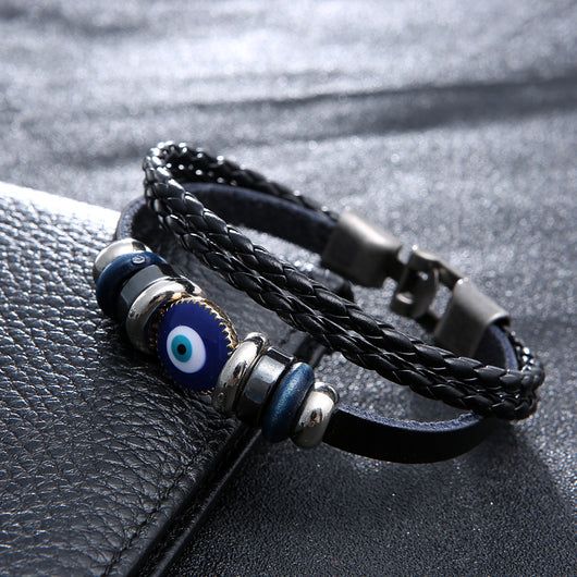 Pulsera Ojo Turco Azul con Cuentas Vintage - Image 4
