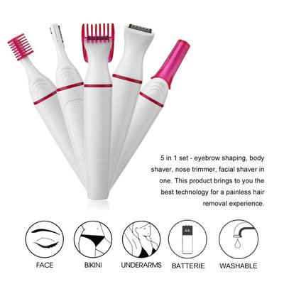 Depiladora Eléctrica 5 en 1 para Mujer - Afeitadora Multifuncional - Image 9