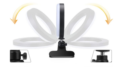 Aro de Luz LED para Transmisión en Vivo - 8 y 6 Pulgadas con Pinza de Escritorio - Image 2