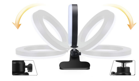 Aro de Luz LED para Transmisión en Vivo - 8 y 6 Pulgadas con Pinza de Escritorio - Image 2