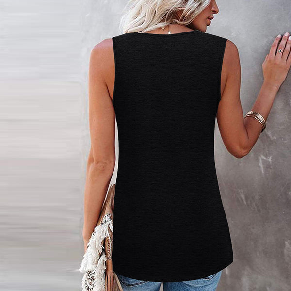 Blusas de Encaje Talla 5XL Sexy Holgadas para Mujer - Camisetas Tirantes Verano Cuello Redondo