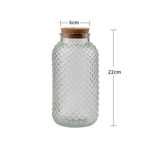 Frasco de Vidrio Hermético con Tapa de Corcho y Madera Estilo Europeo - Image 3
