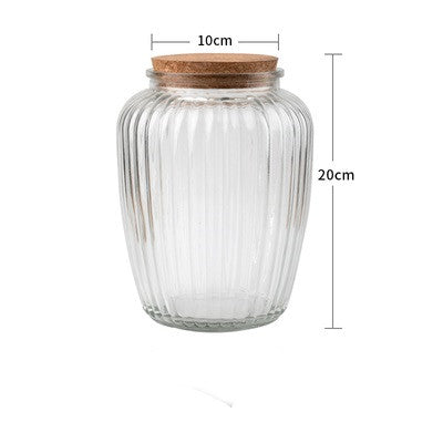 Frasco de Vidrio Hermético con Tapa de Corcho y Madera Estilo Europeo - Image 6