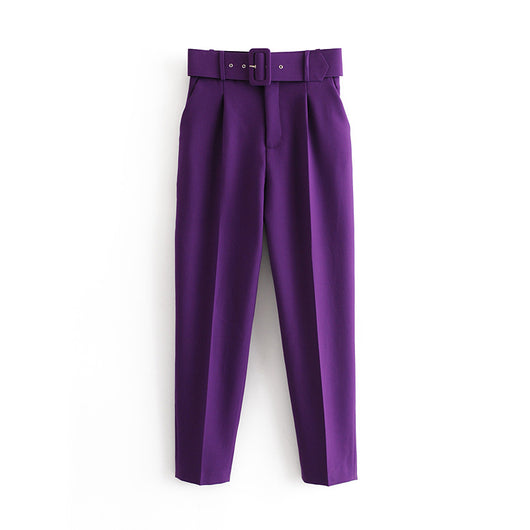 Pantalones Casuales Talle Alto Amarillos Capri - Image 17