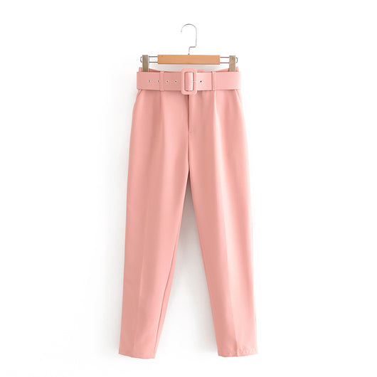 Pantalones Casuales Talle Alto Amarillos Capri - Image 22