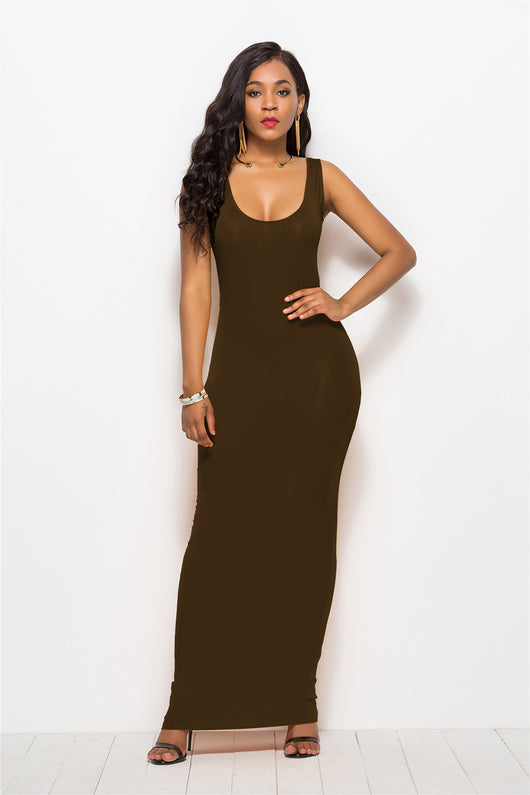 Vestido Largo Elegante sin Mangas Primavera Verano - Tela Elástica Transpirable - Image 35