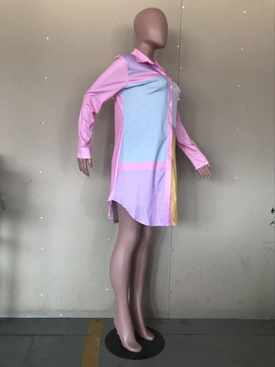 Vestido Camisero Estampado Largo para Mujer - Image 3