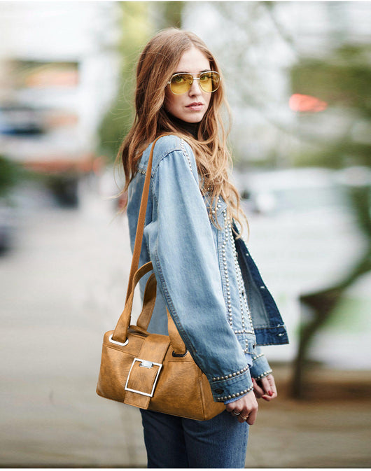 Bolsa de Cuero Estilo Europeo Acolchada - Cartera Versátil para Mujer - Image 6
