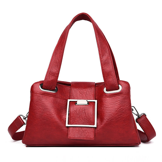 Bolsa de Cuero Estilo Europeo Acolchada - Cartera Versátil para Mujer
