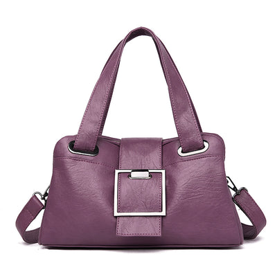 Bolsa de Cuero Estilo Europeo Acolchada - Cartera Versátil para Mujer - Image 3