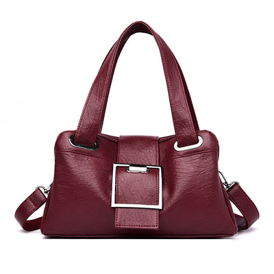 Bolsa de Cuero Estilo Europeo Acolchada - Cartera Versátil para Mujer - Image 2