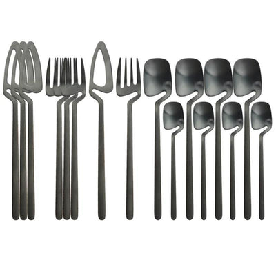 Juego de Cubiertos de Lujo Arcoíris Oro Mate - Servicio de Mesa Completo - Image 10