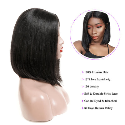 Peluca Bob Frontal de Encaje 13X4 Cabello Real Remy Europeo Americano - Image 3