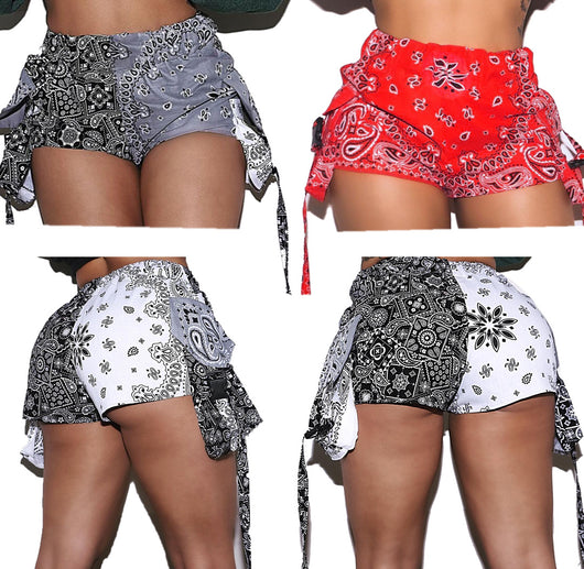 Shorts Talle Alto Estilo Harajuku con Bolsillos - Diseño Fitness y Aesthetic