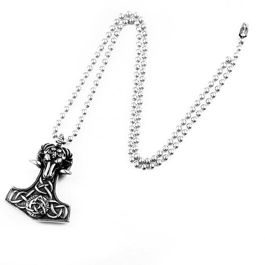 Colgante Cabeza de Oveja Punk Viking en Acero Inoxidable para Hombre - Image 6