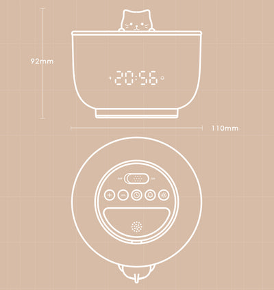 Reloj Despertador con Luz de Atmósfera LED Recargable y Pantalla Táctil - Image 7