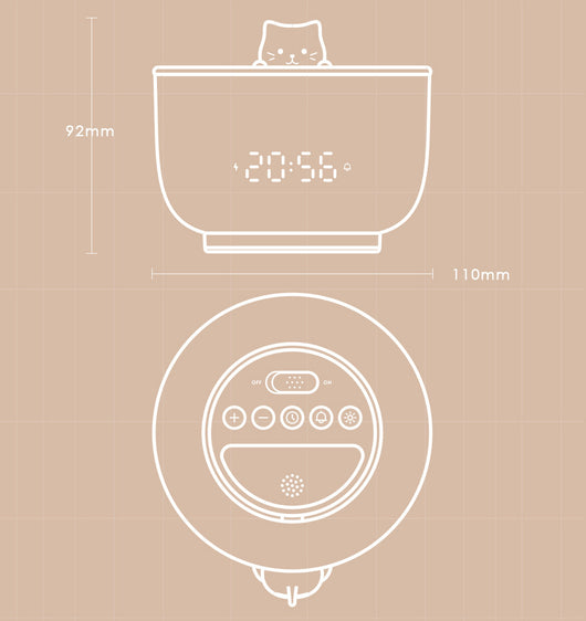 Reloj Despertador con Luz de Atmósfera LED Recargable y Pantalla Táctil - Image 7