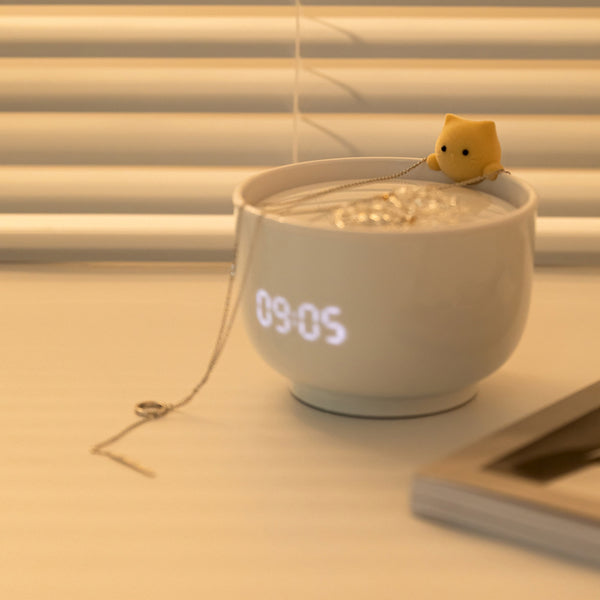 Reloj Despertador con Luz de Atmósfera LED Recargable y Pantalla Táctil