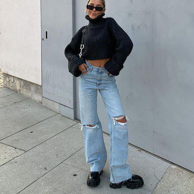 Pantalones Vaqueros Rotos para Mujer - Estilo Urbano - Image 10