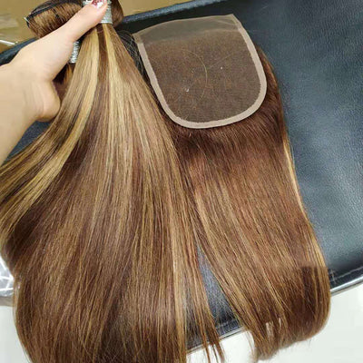 Pack de Extensiones Brasileñas con Cierre - Cabello Humano Liso Destacado - Image 2