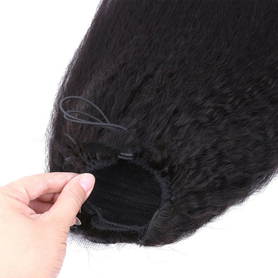 Cabello Humano Lacio Ondulado con Cola de Caballo Integrada - Image 9