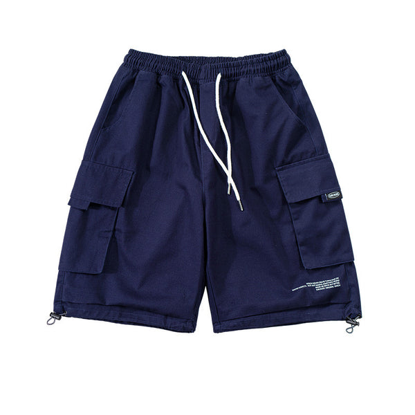 Pantalones Cortos Overol Sueltos Casual de Cinco Bolsillos