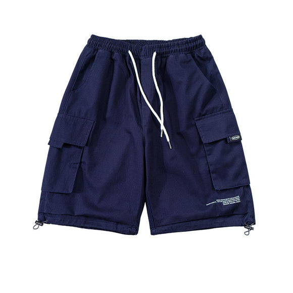 Pantalones Cortos Overol Sueltos Casual de Cinco Bolsillos