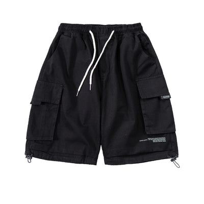Pantalones Cortos Overol Sueltos Casual de Cinco Bolsillos