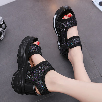 Sandalia Mujer Verano Plataforma Gruesa con Velcro y Suela Acolchada - Image 12