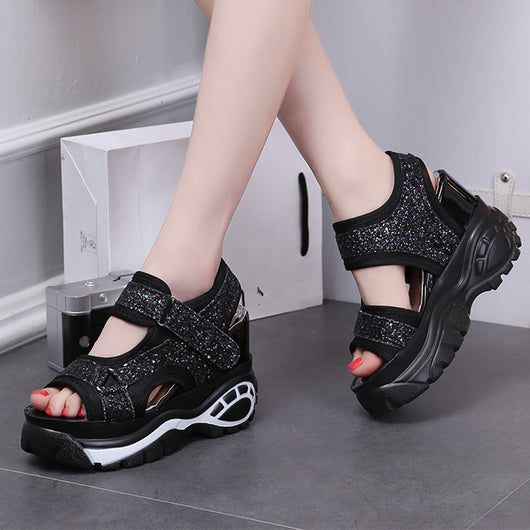 Sandalia Mujer Verano Plataforma Gruesa con Velcro y Suela Acolchada - Image 13