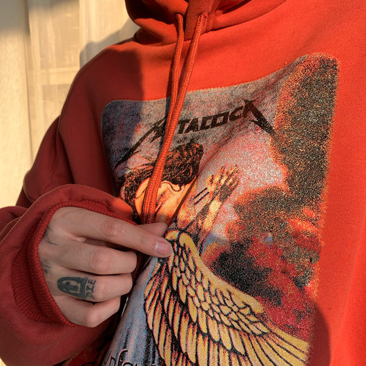 Sudadera Hoodie Holgada para Hombre con Estampado Offset y Forro Suave - Image 12