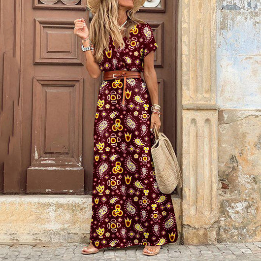 Vestido Floral con Escote en V Simiya - Image 4