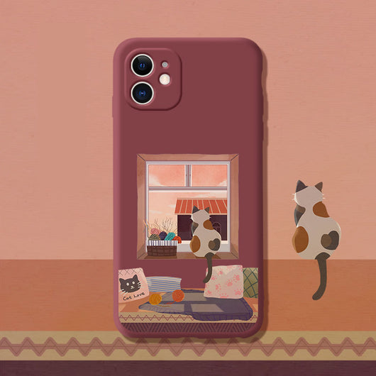 Funda de Silicona Líquida para Apple con Diseño de Dibujos Animados - Image 16