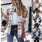 Camisa Acolchada de Cuadros para Otoño e Invierno