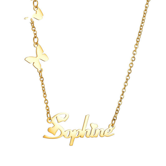 Collar Personalizado de Acero Inoxidable con Letras y Números Grabables para Mujeres