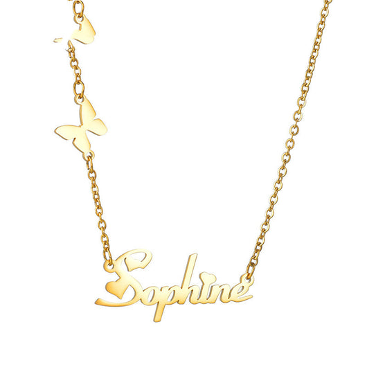 Collar Personalizado de Acero Inoxidable con Letras y Números Grabables para Mujeres