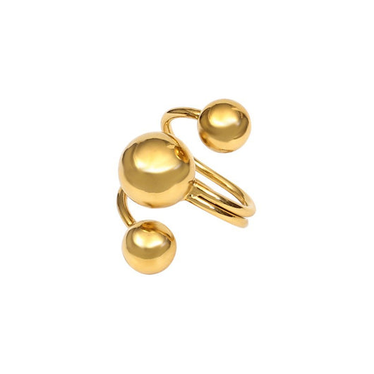 Anillo Órbita Cósmica de Oro con Esfera Brillante - Image 7