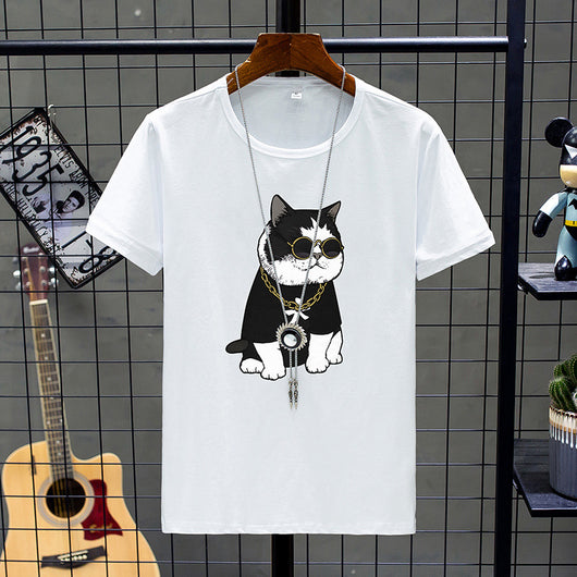 Camiseta Básica de Manga Corta para Hombre Cuello Redondo - Image 18