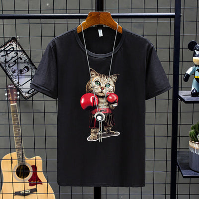 Camiseta Básica de Manga Corta para Hombre Cuello Redondo - Image 10