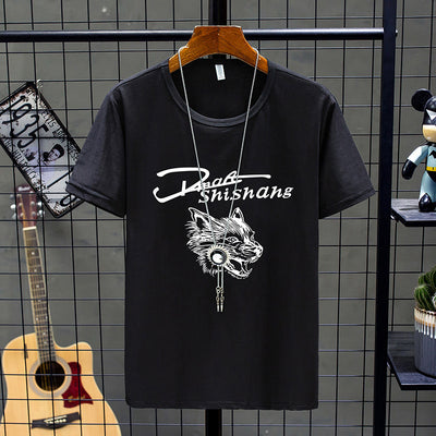 Camiseta Básica de Manga Corta para Hombre Cuello Redondo - Image 9