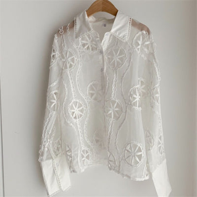 Camisa Profesional de Manga Larga con Solapa Reforzada y Control de Calidad del Aire - Image 6