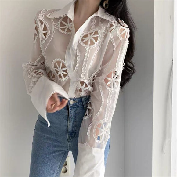 Camisa Profesional de Manga Larga con Solapa Reforzada y Control de Calidad del Aire