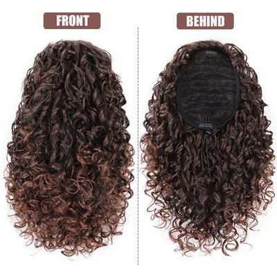 Peluca Cola de Caballo Rizos Africanos Pequeños para Mujer - Image 6