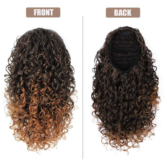 Peluca Cola de Caballo Rizos Africanos Pequeños para Mujer