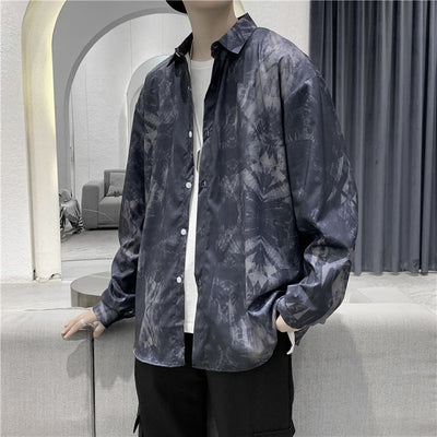Camisa Casual de Manga Larga para Hombre - Corte Relajado Versátil - Image 7